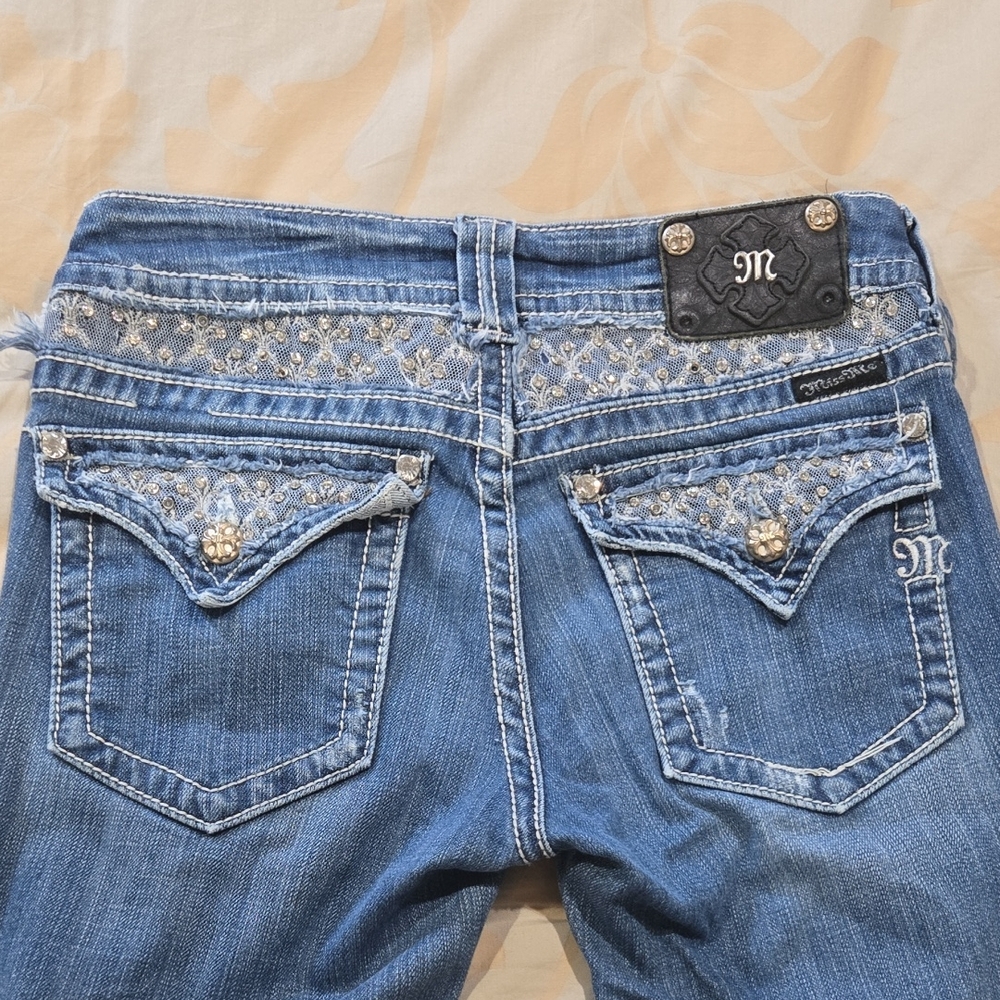 Miss Me Blue Straight Leg Jeans Classic Style